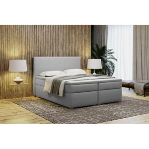Čalouněná postel VIERA 200x200 cm Světle šedá