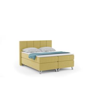 Čalouněná postel ATLANTIC včetně úložného prostoru 180x200 Žlutá