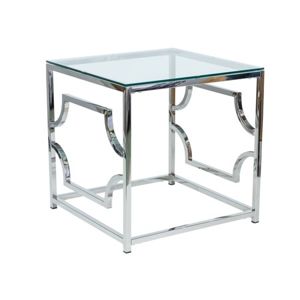 Konferenční stolek VERSACE B sklo/stříbrná