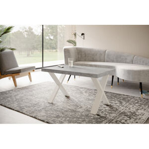 Konferenční stolek LOFT X 120x70 cm Bílá Šedá