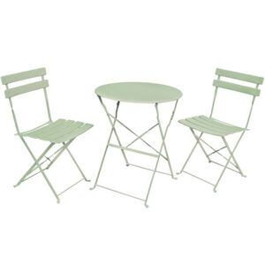 Balkonová sestava Orion, stůl + 2 židle, zelená